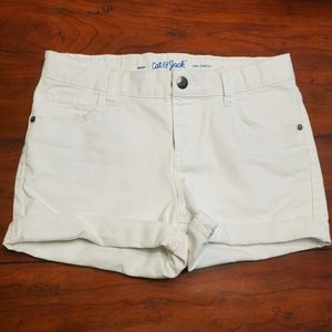 Cat & Jack Super Stretch White Denim Shorts